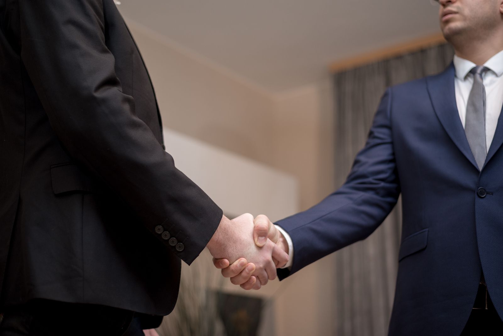 Two people shaking hands